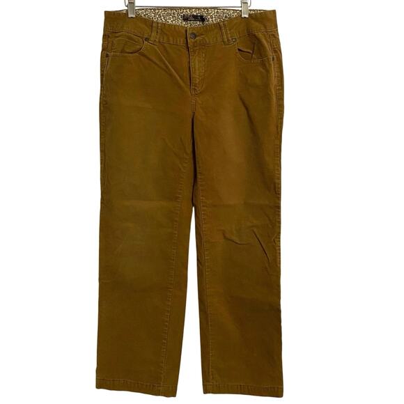 Prana Organic Cotton Corduroy Pants Women's Size 12 Outdoor Casual - Picture 1 of 8